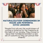 Every year, we work together to hold a big naturalization ceremony in Miami, where 1,000 new citizens are sworn in by our court each year. These events are always golden moments – an occasion to touch the DNA of our American citizenship. 

Watching a naturalization ceremony is a powerful act of civic education, because it is a reminder that citizenship is a choice. People from all over the world dream of coming to America for the freedoms at the heart of our society. They choose to leave their homelands and learn a new set of customs so they can pursue their dreams.

Some of America’s greatest citizens have been naturalized immigrants. Writers such as Elie Wiesel, inventors like Alexander Graham Bell, and entrepreneurs like Sergey Brin have improved this country by following their dreams. They leaven the nation with their creativity and hard work. 

Celebrating them — and all naturalized citizens — is really a chance to celebrate the glorious vision of freedom America incarnates.